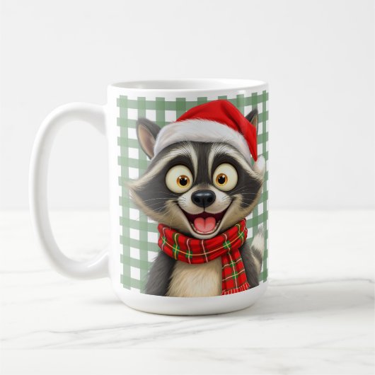 Christmas Raccoon Koffiemok (Links)