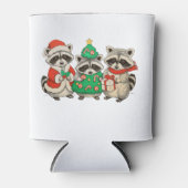 Christmas Raccoon Santa Hat Tree Xmas Lights Blikjeskoeler (Voorkant)