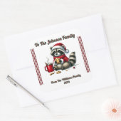 Christmas Raccoon Sticker (Envelop)