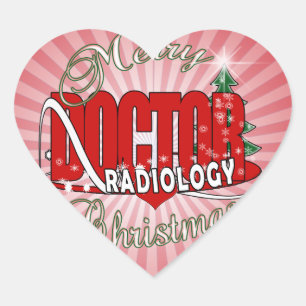 CHRISTMAS RADIOLOGIE DOCTOR HART STICKER