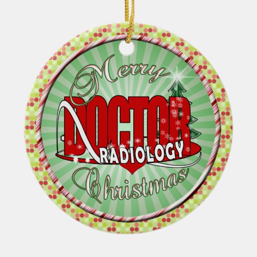 CHRISTMAS RADIOLOGIE DOCTOR KERAMISCH ORNAMENT (Voorkant)