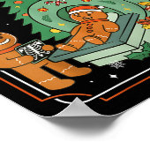 Christmas Radiology Tech Funny Gingerbread Man Rad Poster (Hoek)