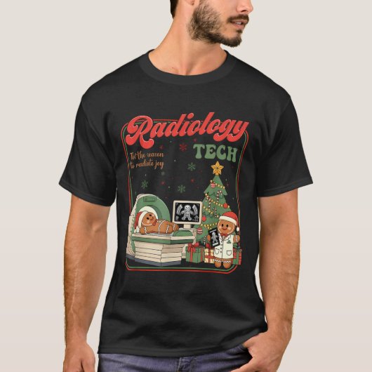 Christmas Radiology Tech Funny Gingerbread Man Rad T-shirt (Voorkant)