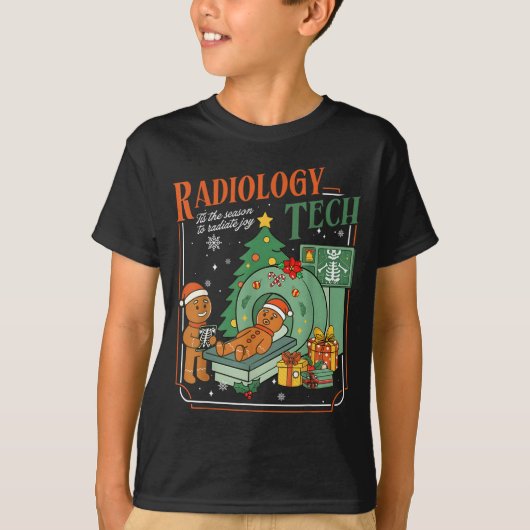 Christmas Radiology Tech Funny Gingerbread Man Rad T-shirt (Voorkant)