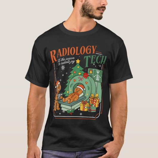 Christmas Radiology Tech Funny Gingerbread Man Rad T-shirt (Voorkant)