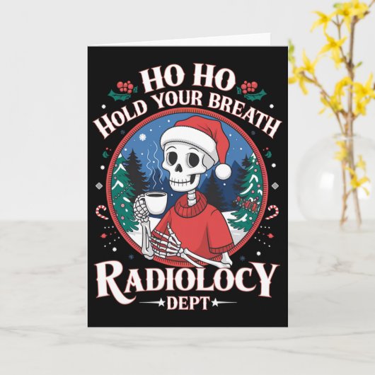 Christmas Radiology Tech Skeleton Xray Tech Ct Mri Kaart (Gele Bloem)