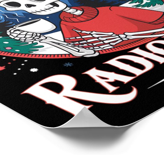 Christmas Radiology Tech Skeleton Xray Tech Ct Mri Poster (Hoek)