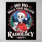 Christmas Radiology Tech Skeleton Xray Tech Ct Mri Poster (Voorkant)