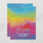 Christmas Rainbow Card Feestdagenkaart (Voorkant / Achterkant)