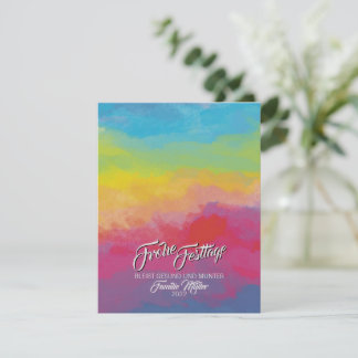 Christmas Rainbow Card Feestdagenkaart