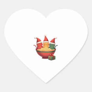 Christmas Ramen Cat Santa Anime Meow Kat Meow Ca Hart Sticker