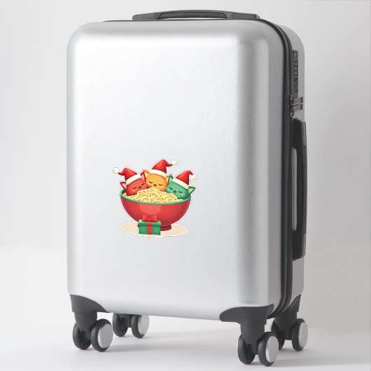 Christmas Ramen Cat Santa Anime Meow Kitty Meow Ca Sticker (Koffer)