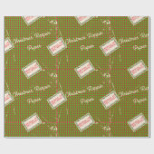 Christmas Rappin' Green Cadeaupapier (Vlak)