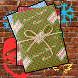 Christmas Rappin' Green, Red en Blue Inpakpapier Vel