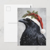 Christmas Raven Briefkaart (Voorkant / Achterkant)