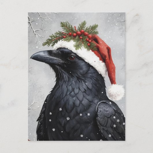 Christmas Raven Briefkaart (Voorkant)