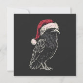 Christmas Raven Feestdagenkaart (Voorkant)