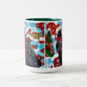 Christmas Raven helemaal uitgedost Koffie mok (Center)