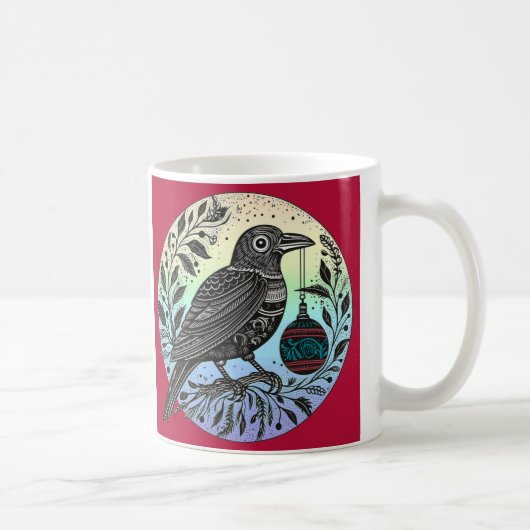Christmas Raven Koffiemok (Rechts)