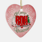 CHRISTMAS RDH geregistreerde tandheelkundige apoth Keramisch Ornament (Rechts)