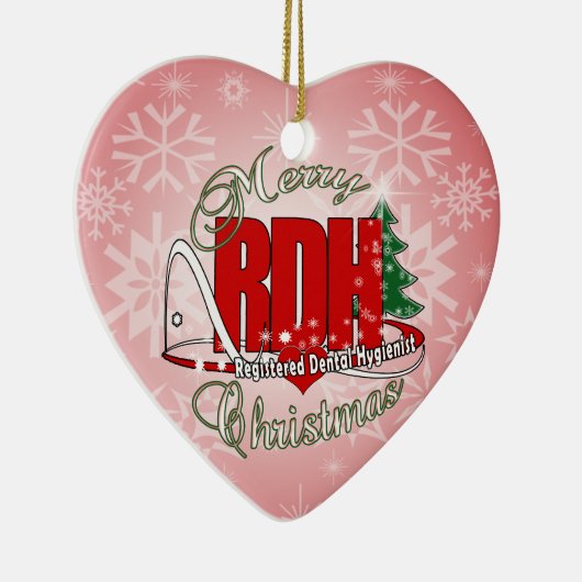 CHRISTMAS RDH geregistreerde tandheelkundige apoth Keramisch Ornament (Rechts)