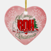 CHRISTMAS RDH geregistreerde tandheelkundige apoth Keramisch Ornament (Voorkant)