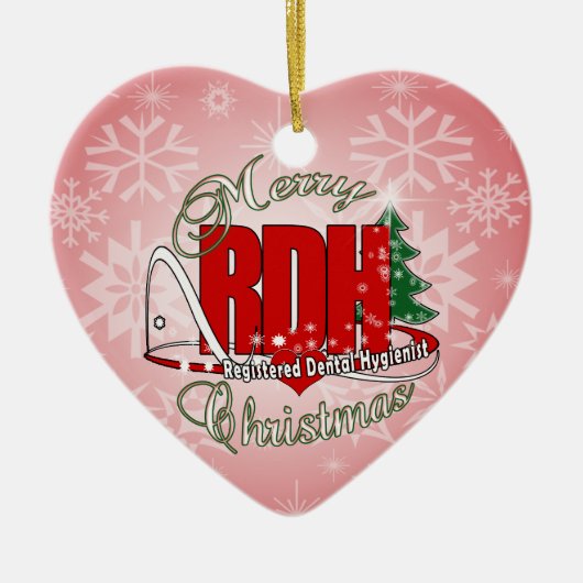 CHRISTMAS RDH geregistreerde tandheelkundige apoth Keramisch Ornament (Voorkant)