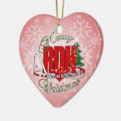 CHRISTMAS RDH geregistreerde tandheelkundige apoth Keramisch Ornament (Links)