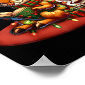 Christmas Reading Book Lovers Bookworm Coffee Rein Poster (Hoek)