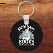 Christmas Reading Snowman So Many Books Men Women  Sleutelhanger (Voorkant)