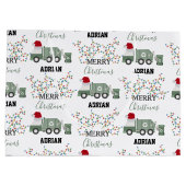 Christmas Recycling Garbage Truck Custom Name  Groot Cadeauzakje (Achterkant)