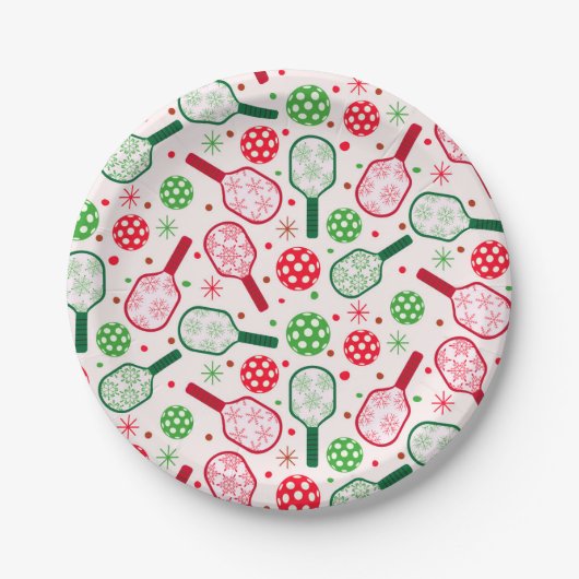 Christmas Red and Green Pickleball Paddles  Papieren Bordje (Voorkant)