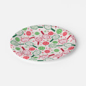 Christmas Red and Green Pickleball Paddles  Papieren Bordje (Gekanteld)