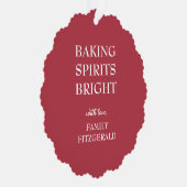 Christmas Red Baking Spirits Ornament Kaart (Rechts)