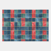 Christmas Red Blue Green Cactus Floral Inpakpapier Vel (Voorkant 2)