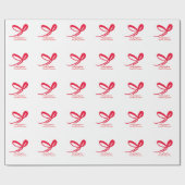 Christmas Red Bows Hand Drawn Cadeaupapier (Vlak)