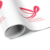 Christmas Red Bows Hand Drawn Cadeaupapier (Rol Hoek)