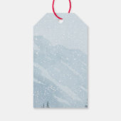 Christmas Red Car Tree Holiday Cadeaulabel (Achterkant)