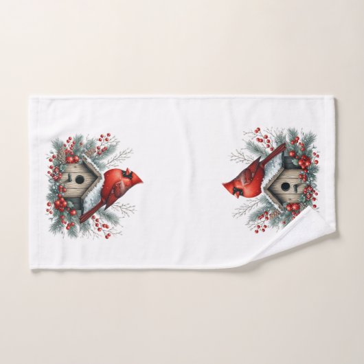 Christmas Red Cardinal  Bad Handdoek (Handdoek)