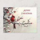 Christmas Red Cardinal Holiday Briefkaart (Voorkant)