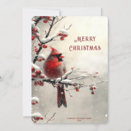 Christmas Red Cardinal Holiday Card Feestdagenkaart