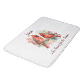 Christmas Red Cardinal Jesus Reason for Season Badmat (Gekanteld)