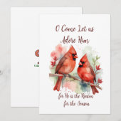 Christmas Red Cardinal Jesus Reason for Season Feestdagenkaart (Voorkant / Achterkant)