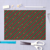 CHRISTMAS RED EN GROEN DIAGONAL STRIPES TISSUEPAPIER (Craft)