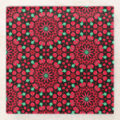Christmas Red Floral Onderzetter (Voorkant)