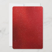 Christmas Red Flower Holiday Party Invitation Kaart (Achterkant)