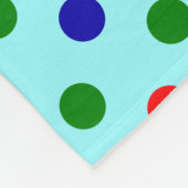 Christmas - Red, Green & Blue Polka Dots Pattern Fleece Deken (Hoek)