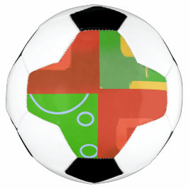 Christmas Red Green Geometric Voetbal