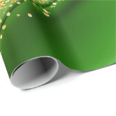 CHRISTMAS RED GREEN & GOLD ABSTRACTE SWIRLS CADEAUPAPIER (Rol Hoek)