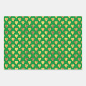 CHRISTMAS RED GREEN GOLD HOLIDAY PATTERNS INPAKPAPIER VEL (Voorkant 2)
